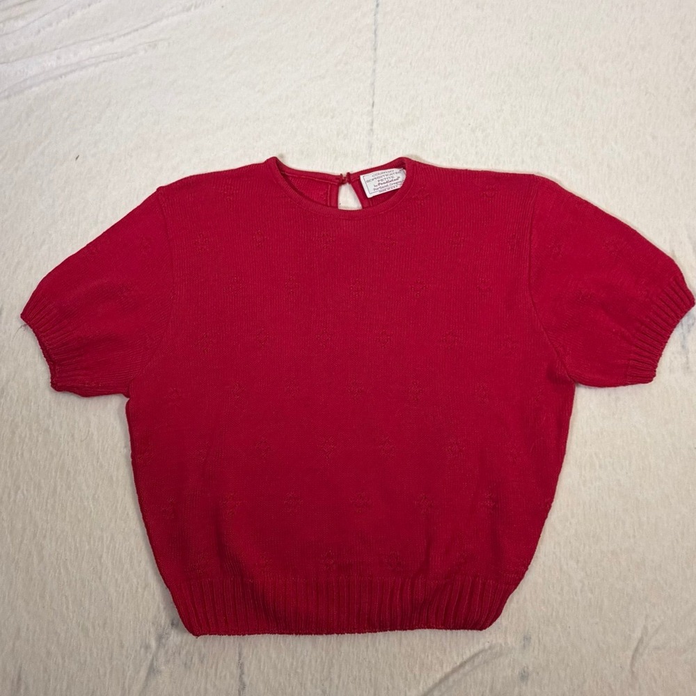 Pendleton Red Short Sleeve Knit Top